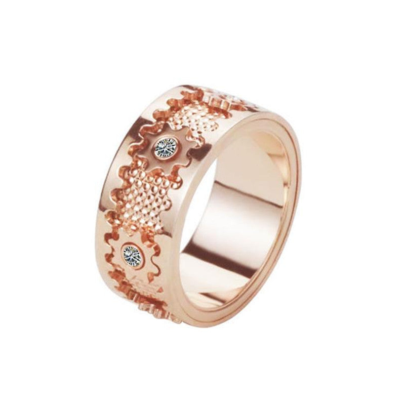 Less Diamonds Mechanical Ring