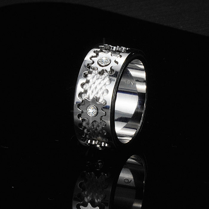 Less Diamonds Mechanical Ring