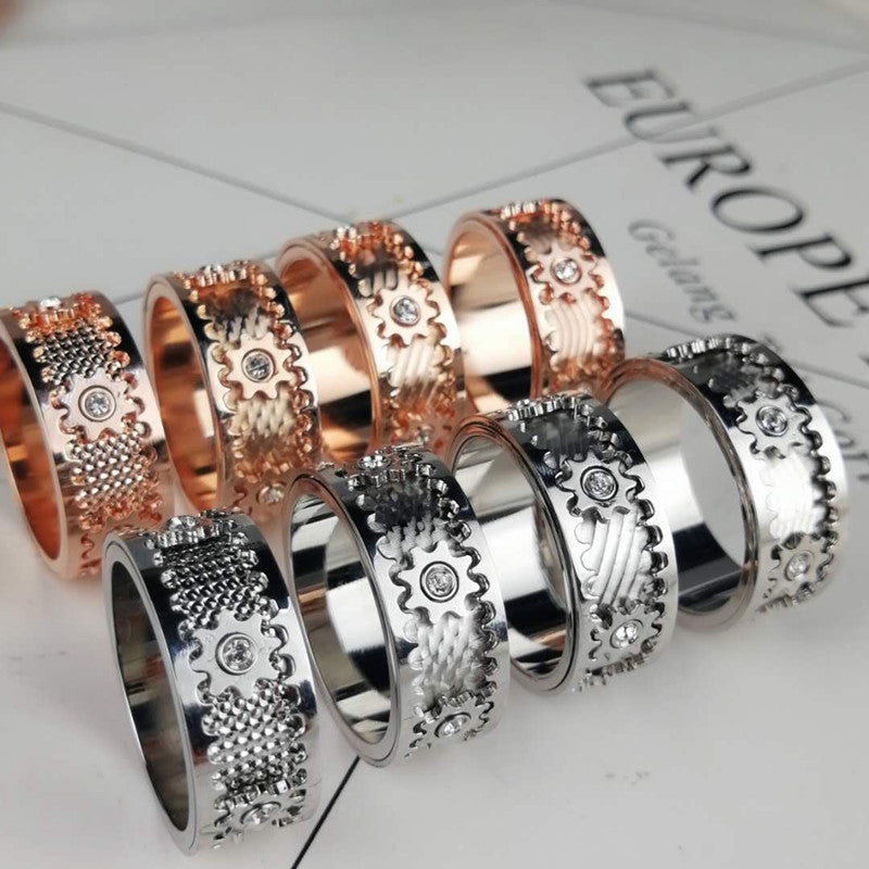 Less Diamonds Mechanical Ring