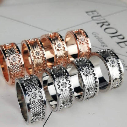 Less Diamonds Mechanical Ring