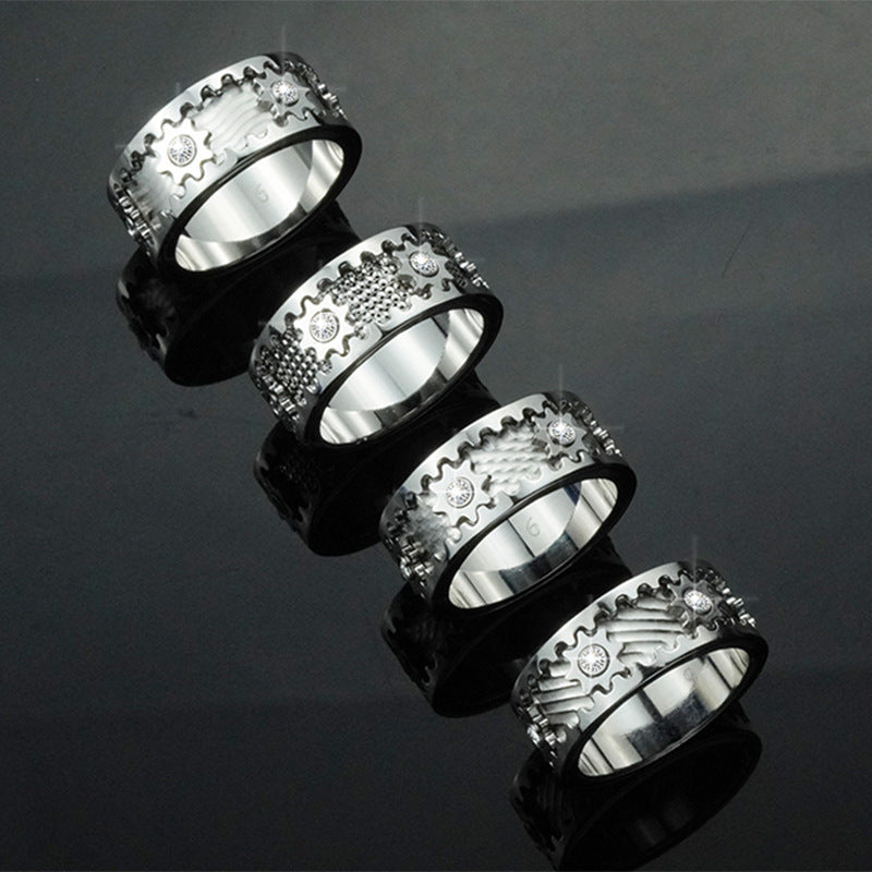 Less Diamonds Mechanical Ring