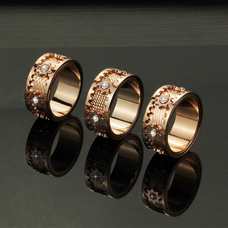 Less Diamonds Mechanical Ring
