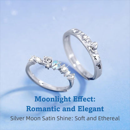 Little Prince and Rose Couple Rings