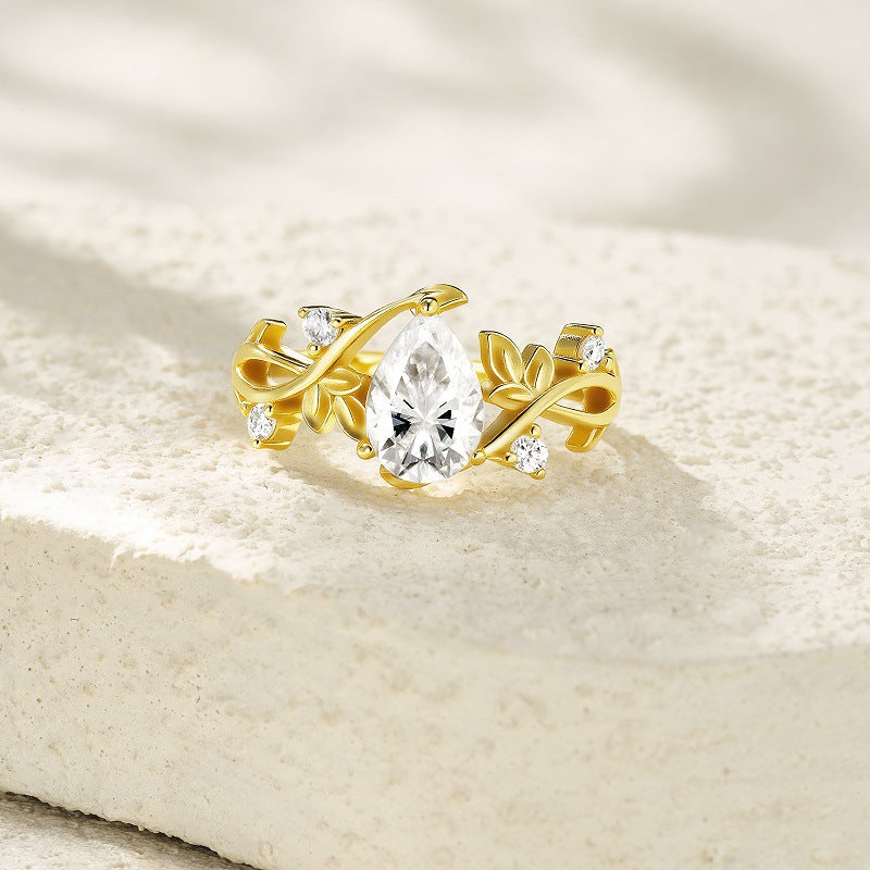 Nature Inspired Moisannite Ring