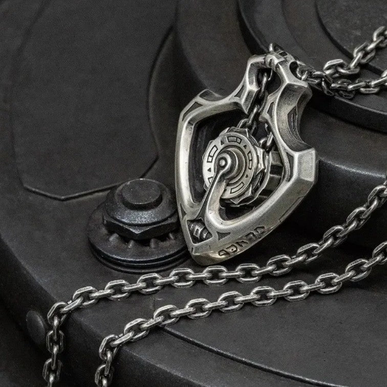 Mechanical Rotatable Gear Pendant