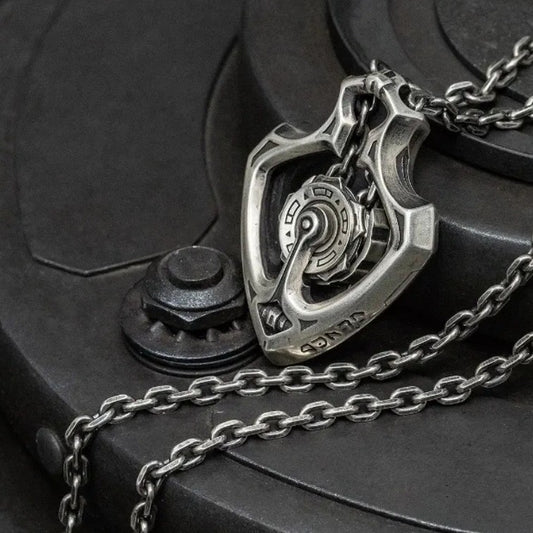 Mechanical Rotatable Gear Pendant