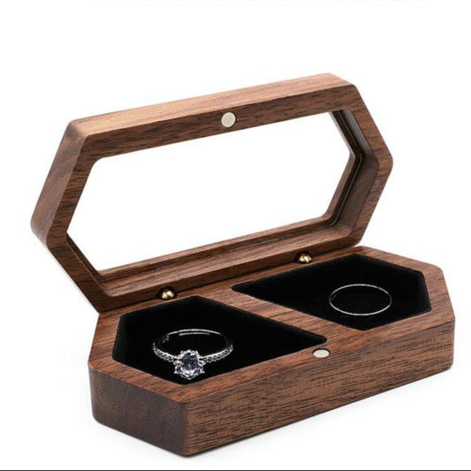 Handmade Wooden Double Slot Jewelry Box