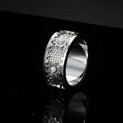 Less Diamonds Mechanical Ring