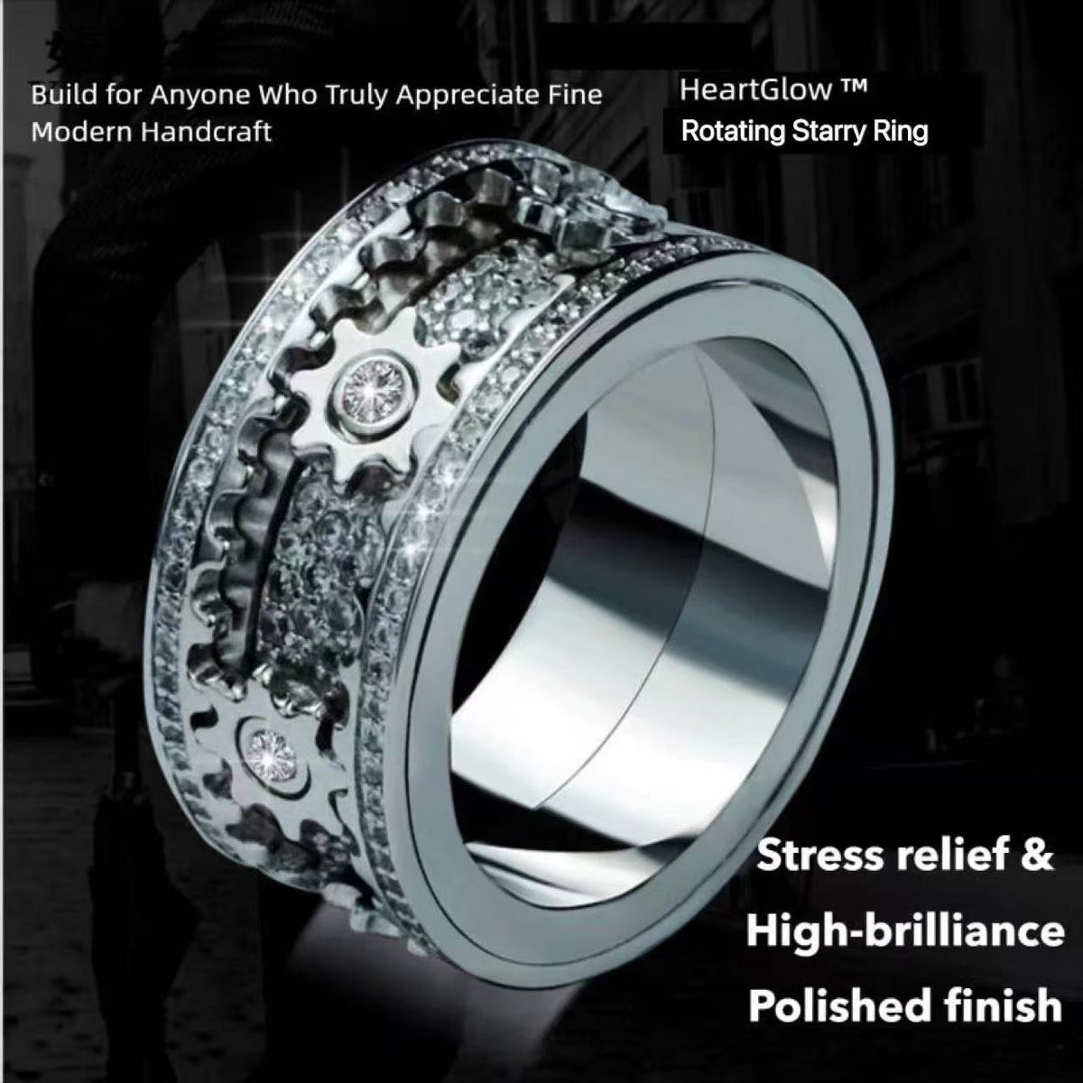 HeartGlow™ Rotating Starry Ring
