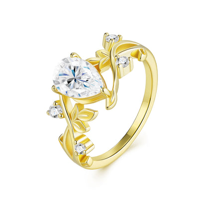 Nature Inspired Moisannite Ring