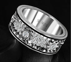 S925 Silver Rotating Starry Ring - Enhanced Edition