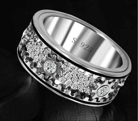 S925 Silver Rotating Starry Ring - Enhanced Edition