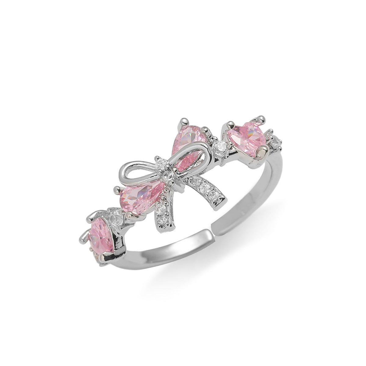 Cute Bow Bracelet, Ring, Necklace Set