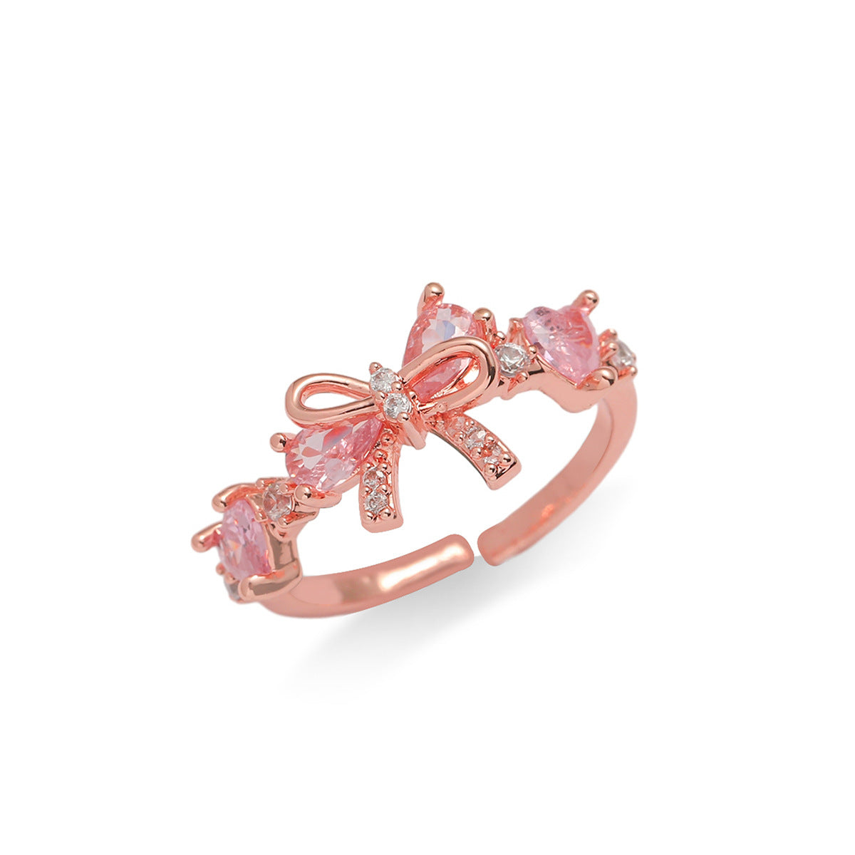 Cute Bow Bracelet, Ring, Necklace Set