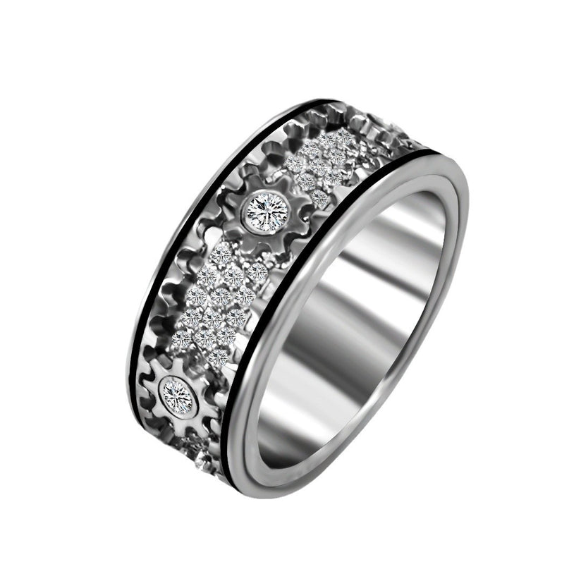 Revolving Ring Silver S925 Silver Rotating Starry Ring - Enhanced Edition – HeartGlow Jewelry