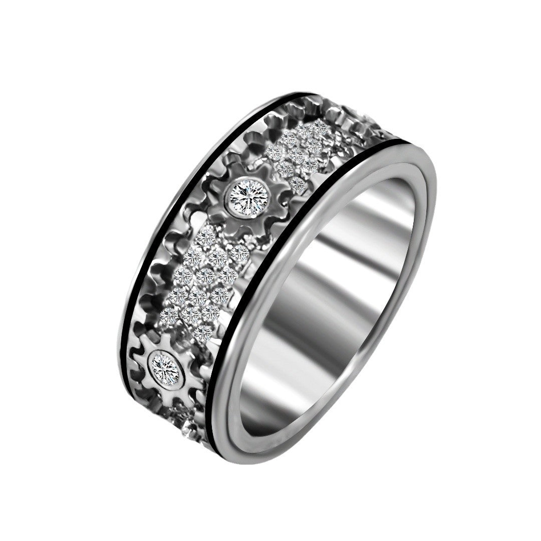 S925 Silver Rotating Starry Ring - Enhanced Edition