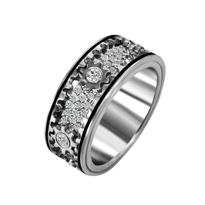 S925 Silver Rotating Starry Ring - Enhanced Edition