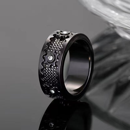 Less Diamonds Mechanical Ring