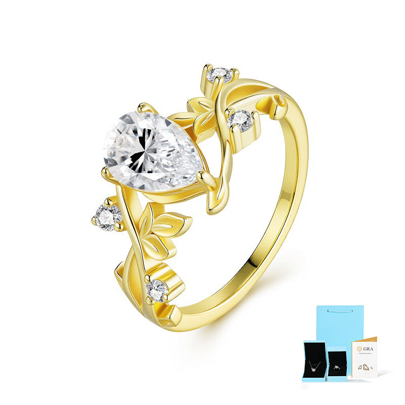 Nature Inspired Moisannite Ring