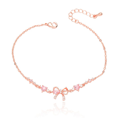Cute Bow Bracelet, Ring, Necklace Set