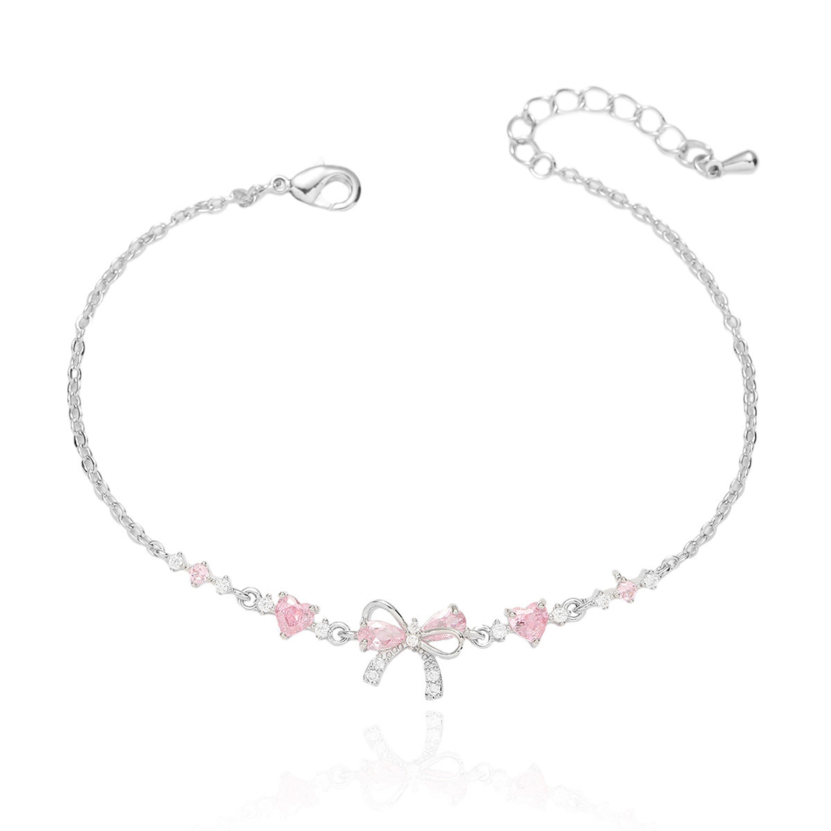 Cute Bow Bracelet, Ring, Necklace Set