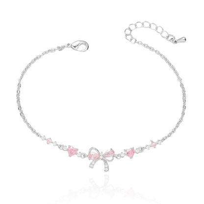 Cute Bow Bracelet, Ring, Necklace Set
