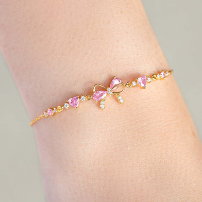 Cute Bow Bracelet, Ring, Necklace Set