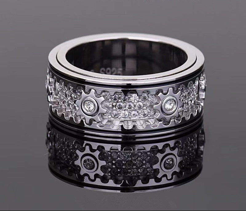 S925 Silver Rotating Starry Ring - Enhanced Edition