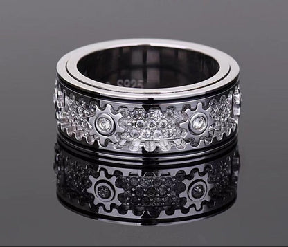 S925 Silver Rotating Starry Ring - Enhanced Edition