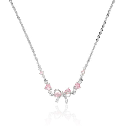 Cute Bow Bracelet, Ring, Necklace Set