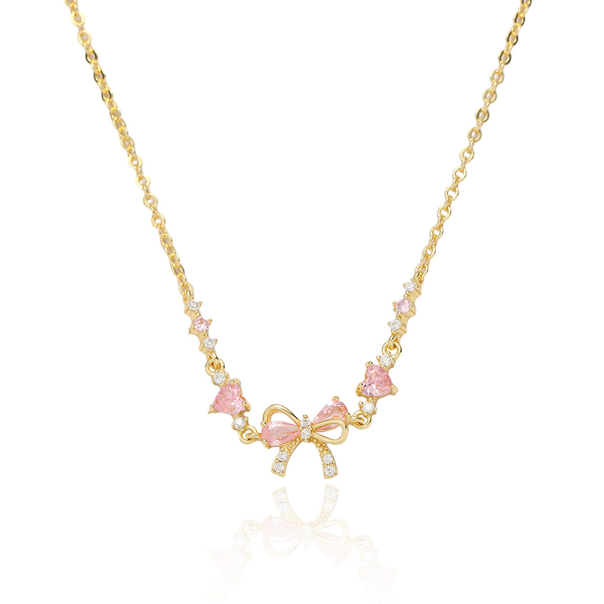 Cute Bow Bracelet, Ring, Necklace Set