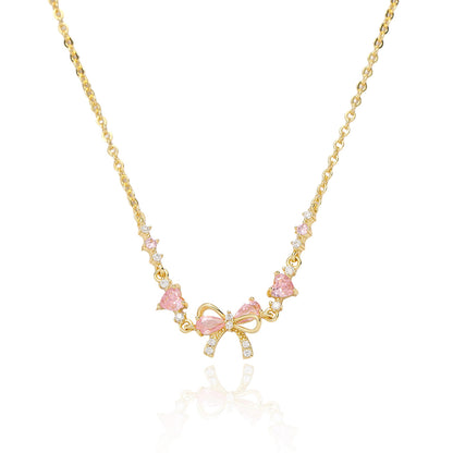 Cute Bow Bracelet, Ring, Necklace Set