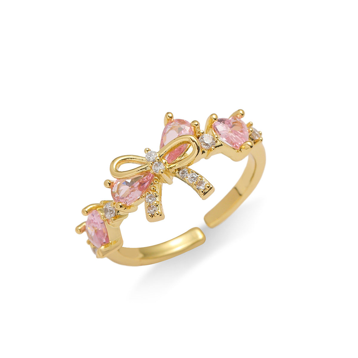 Cute Bow Bracelet, Ring, Necklace Set