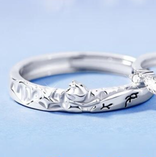 Little Prince and Rose Couple Rings