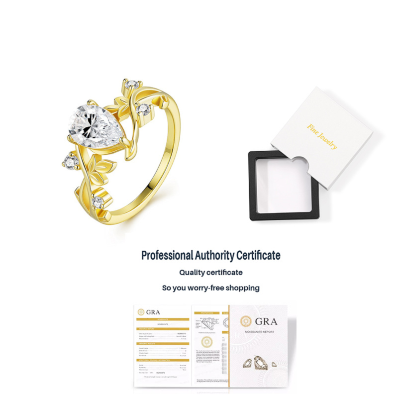 Nature Inspired Moisannite Ring