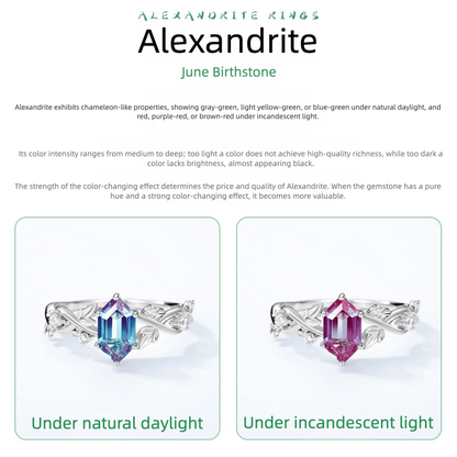 Nature Inspired Alexandrite Ring