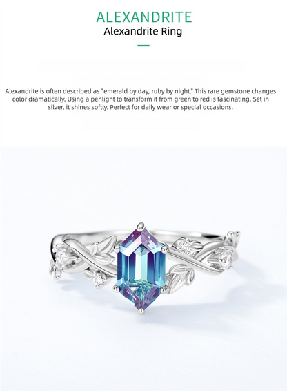 Nature Inspired Alexandrite Ring