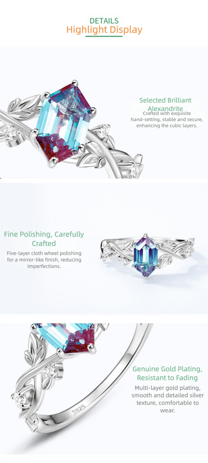 Nature Inspired Alexandrite Ring