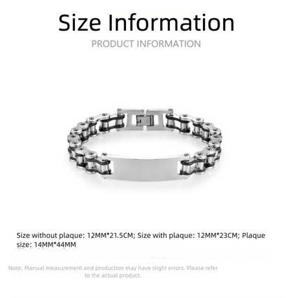 Titanium Steel Mechanical Bracelet Unisex