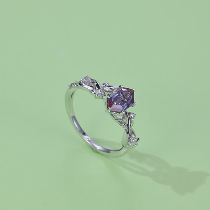 Nature Inspired Alexandrite Ring