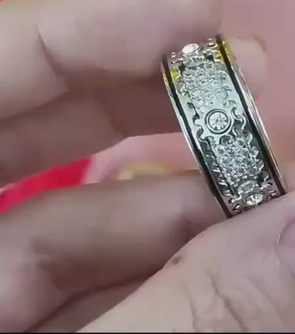 S925 Silver Rotating Starry Ring - Enhanced Edition