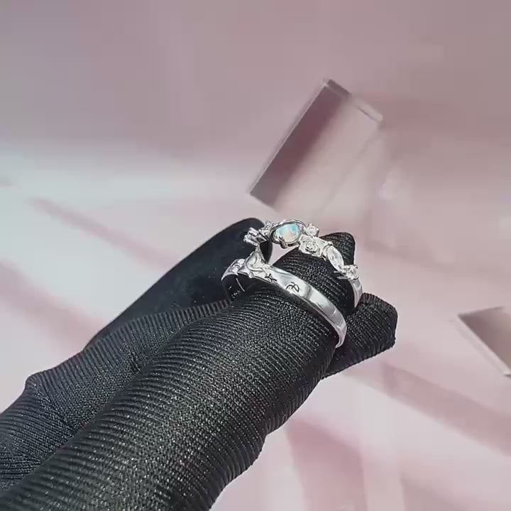 Little Prince and Rose Couple Rings